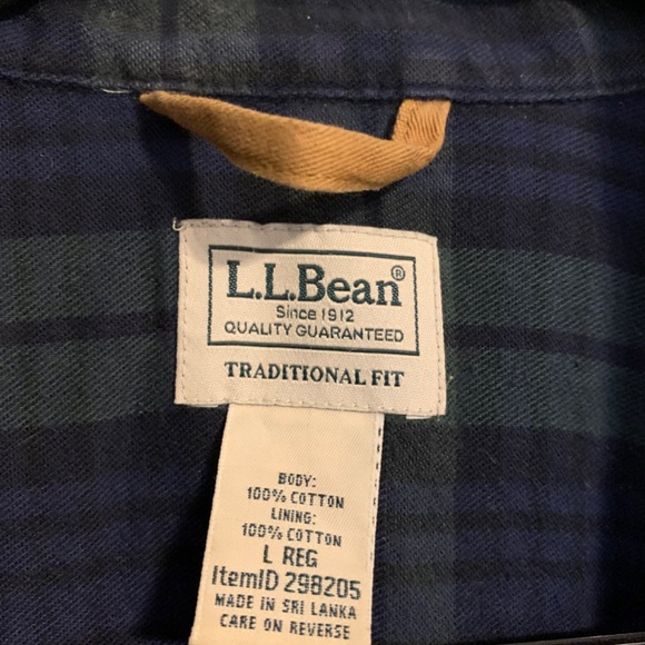 L.L. Bean Men’s Flannel-Lined Hurricane Shirt - Picture 4 of 5